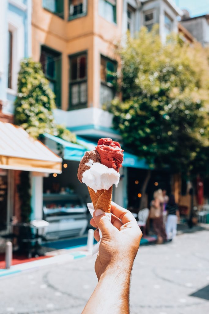 gelato in street